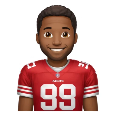 Black man in 49ers apparel  sticker