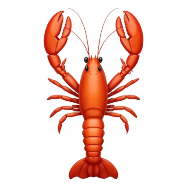 White white lobster  sticker