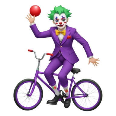 Unicyclist Joker  sticker
