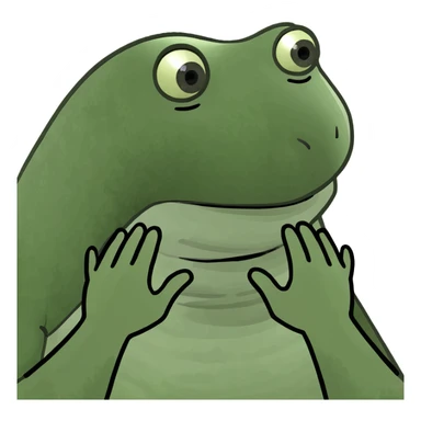 hands crossing over neck sticker