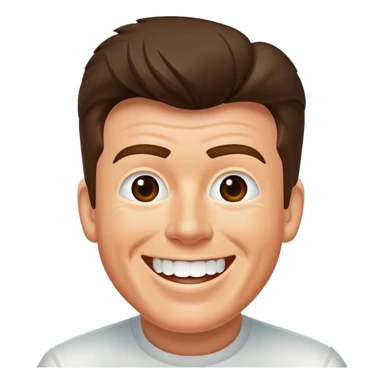 Rick Astley smiling but with only front teeth out  sticker