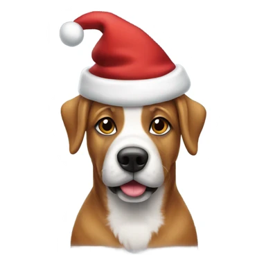 Dog dressed as Santa sticker