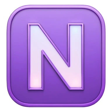 Netflix aesthetic "N" logo in pastel purple with illuminated outline sticker