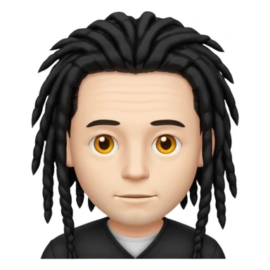 white man with black dreadlocks sticker