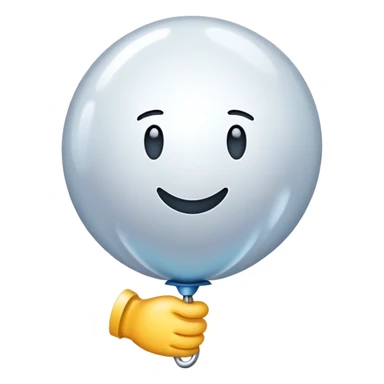 📍Crea un emoji in stile dynamic design, Una puntina infilata sopra ad un globo sticker