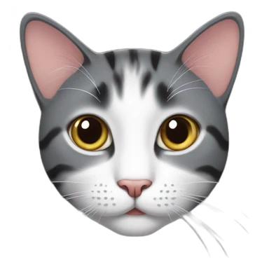 two dimensional cat sticker