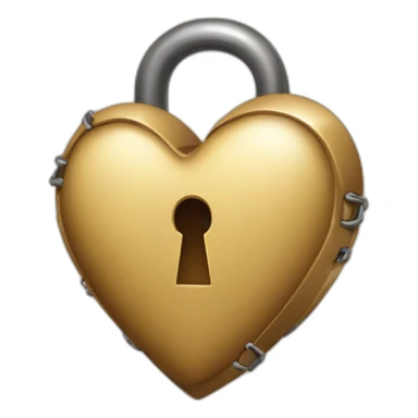 a locked heart sticker