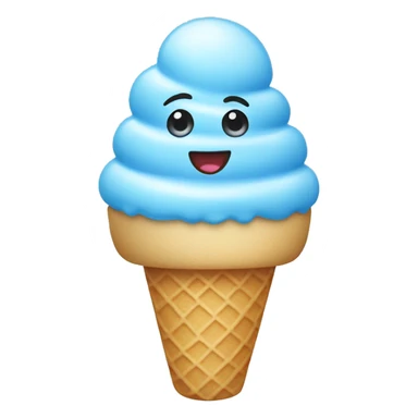 light blue ice cream with blue sprinkles  sticker