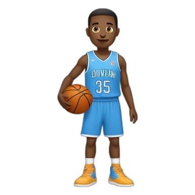 un garçon brun qui joue au basket sticker