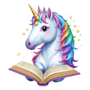 Unicorns read book
A majestic unicorn with rainbow mane holding an open book with magic sparks.












 sticker