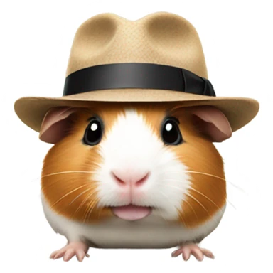 guinea pig wearing fedora sticker
