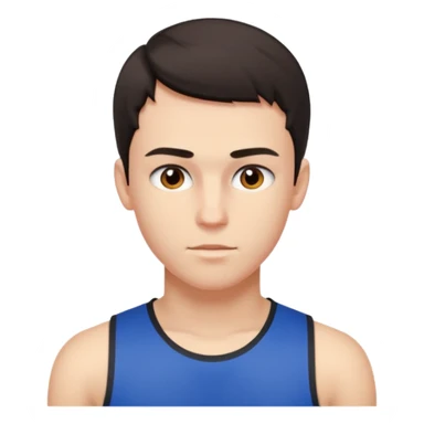 Пол: Мужской
Возраст: Молодой, выглядит как подросток 
Телосложение: Атлетическое/спортивное
Волосы: Короткая, не акуратная, тёмная причёска, закрывающая лоб.
Лицо: Светлая кожа, европейский тип внешности sticker