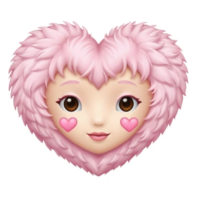 Make me a light pink coquette heart emoji sticker