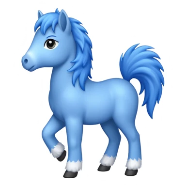 Blue pony sticker