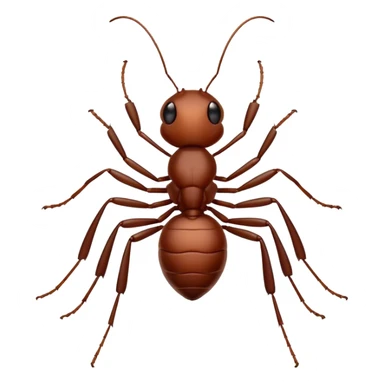 Cinematic Industrious Ant Portrait Emoji, Poised and diligent, with a tiny, meticulously detailed body in earthy tones, sharp, observant eyes and agile limbs, Simplified yet precise and sophisticated features, highly detailed, glowing with a soft, natural luminescence, high shine, intelligent and determined, stylized with an air of hardworking resilience, focused and alert, soft glowing outline, capturing the essence of a watchful ant that appears ready to march out of the screen with effortless precision! sticker