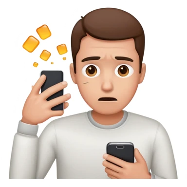 person addicted to smartphone sticker