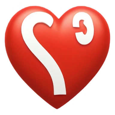 Red heart with the letter S is the middle of the heart  sticker