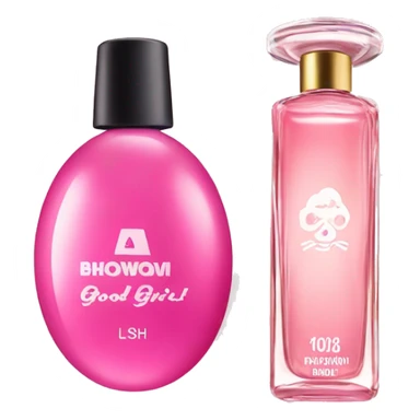 good girl blush perfume and bombshell perfume sticker
