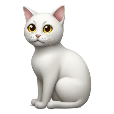 Cat waiting and question mark  sticker