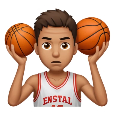 Basketball player air balling sticker