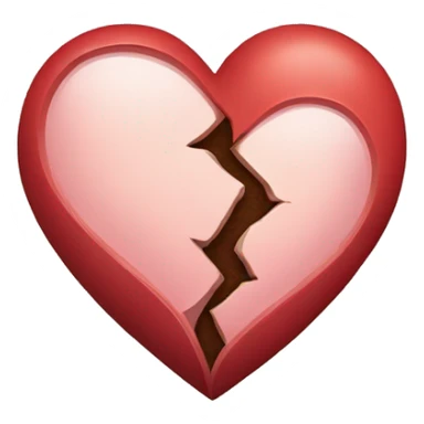 Heart split in half sticker