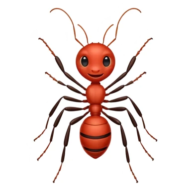 smiling red ant sticker