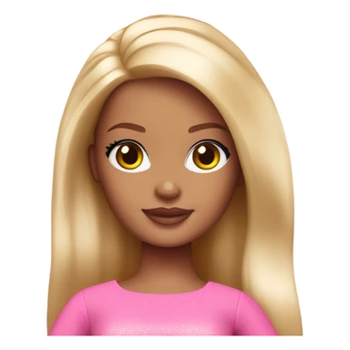 Light skin Barbie in pink sticker