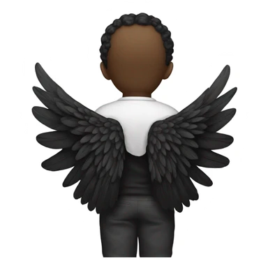 black angel wings sticker