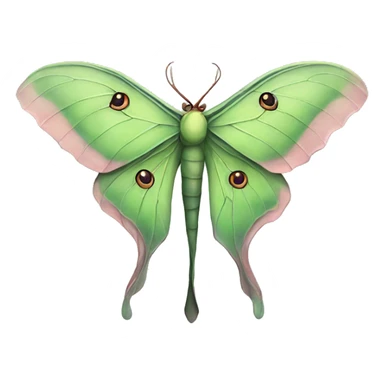 Luna moth tattoo sticker