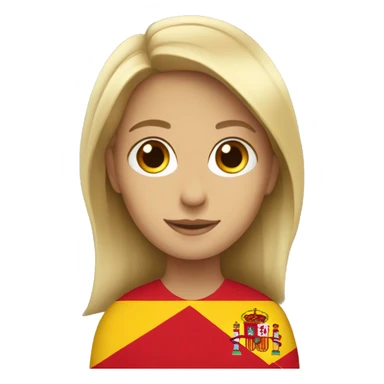 Spain flag colors on star sticker