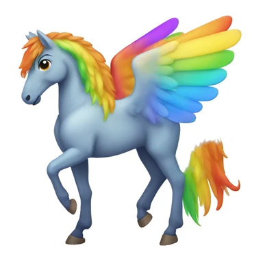 Rainbow horse with wings sticker