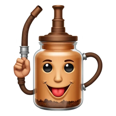 Банка кальянного табака показывает средний палец sticker