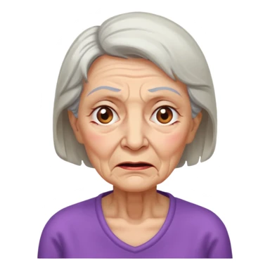 mulher idosa tentando nao fazer xixi com expressaõ de dor sticker