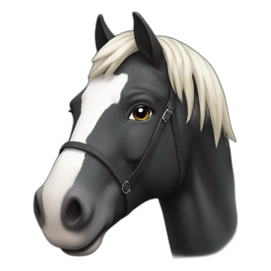 Ein schwarzes Pferd das lacht sticker