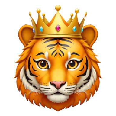 Tiger with crown sticker