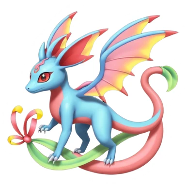 Salandit-Flygon-Sylveon-Umbreon-fusion-Pokémon-hybrid-creature  sticker
