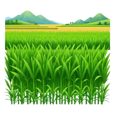 Draw an emoji of a rice field. sticker