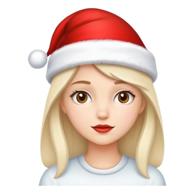 white clean girl christmas sticker