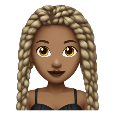 box braids vampire lady medium skin tone sticker
