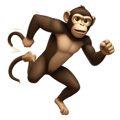 The monkey's shooting lightning bolts  sticker