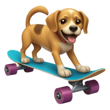 dog on a skateboard sticker