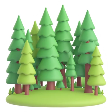 forest with tall trees sticker
