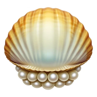 Clam with pearl sticker