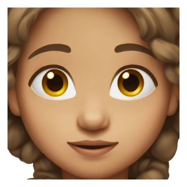 Brown eyed baby with brown hair sticker