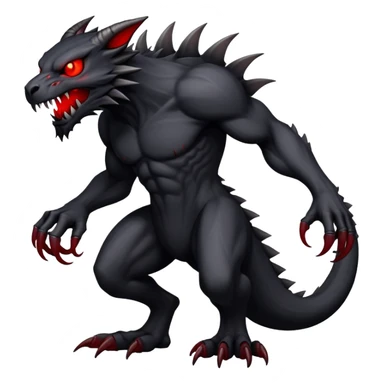  Dark black evil Fakémon-Wickerbeast-creature (full body) sticker