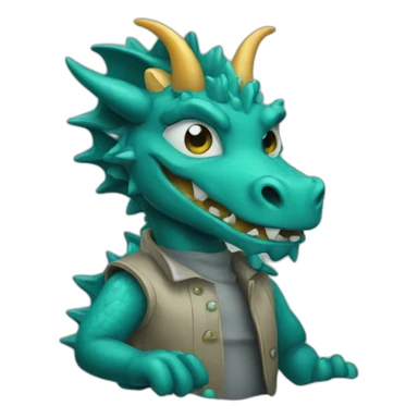 A dragon programmer sticker
