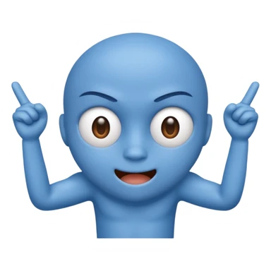 A blue gigachad doung mewing  sticker