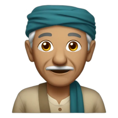 old morocan man sticker