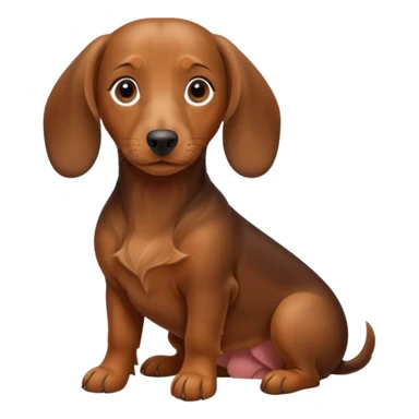 Dachshund getting groomed sticker