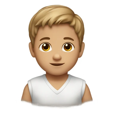 A baby boy ligh brown hair and brown eyes sticker